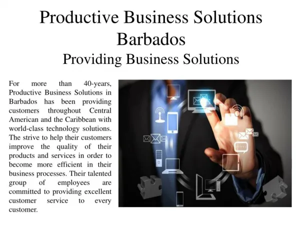 Productive Business Solutions Barbados Providing Business Solutions