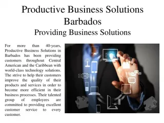 Productive Business Solutions Barbados Providing Business Solutions - slide 1
