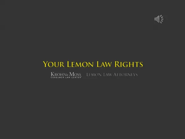 FREE Lemon Law Case Evaluation - Krohn & Moss, Ltd. Consumer Law Center