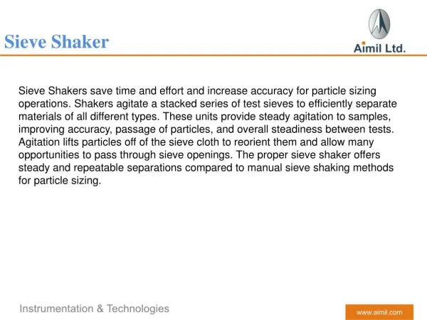 Motorised Sieve Shaker