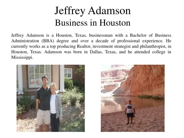 Jeffrey Adamson Business in Houston