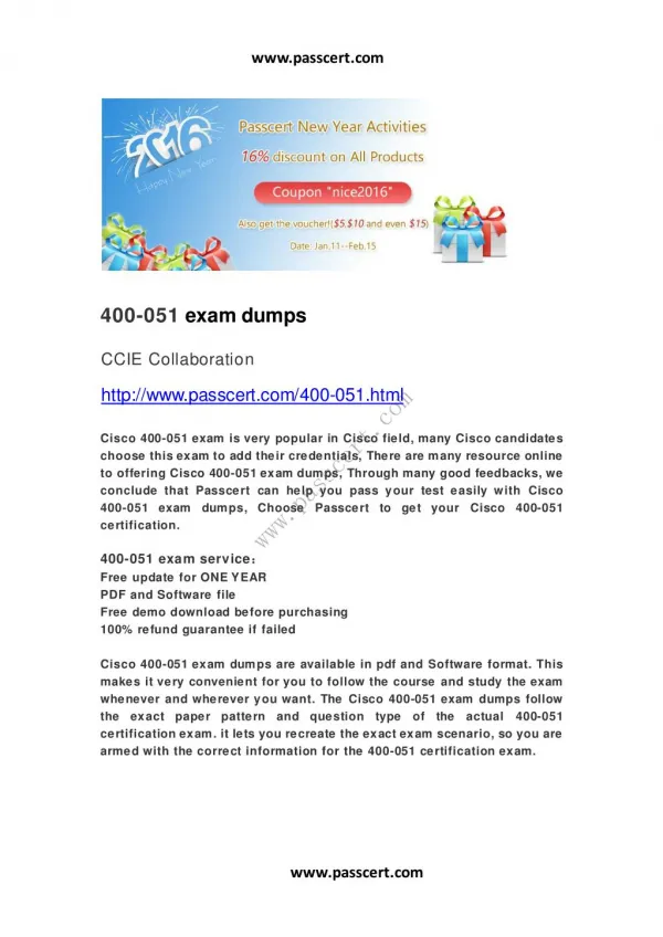 400-051 CCIE Collaboration dumps