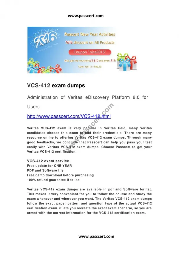 Veritas VCS-412 exam dumps