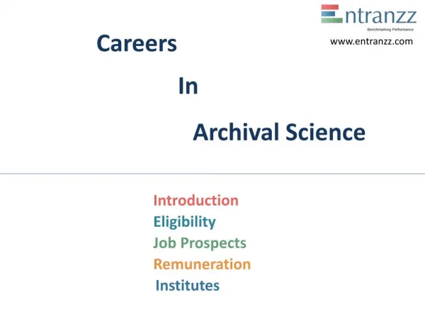 Careers In Archival Science