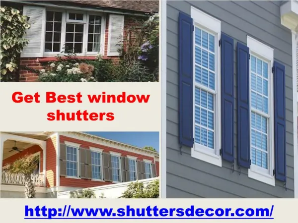 Get Best window shutters