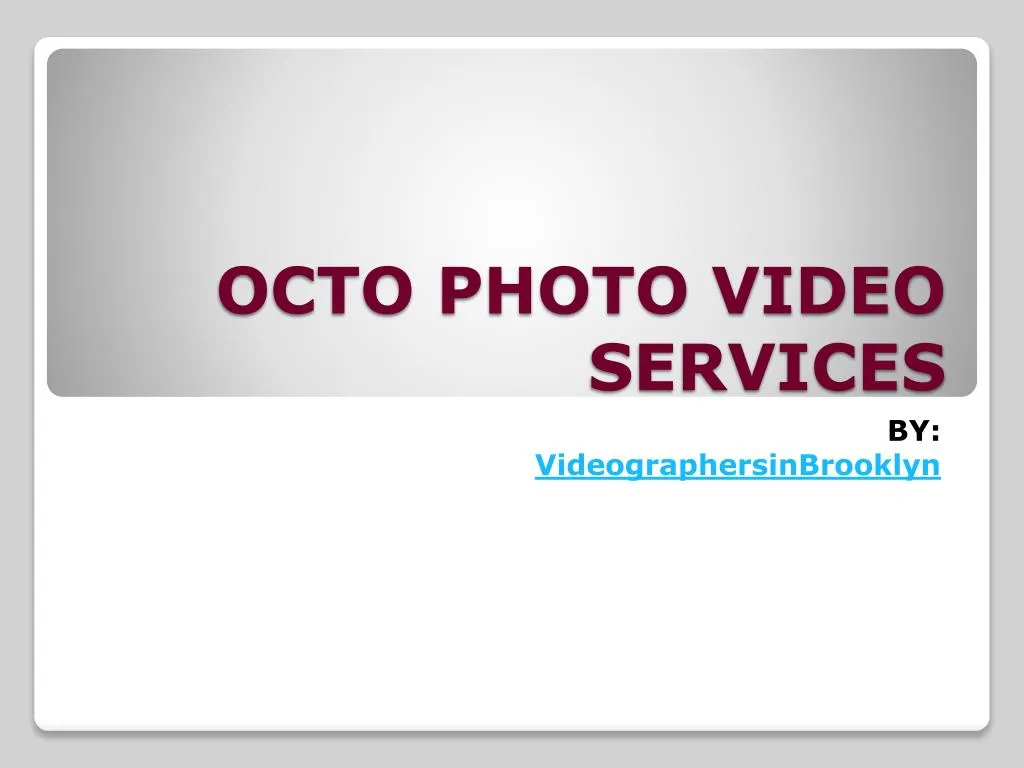 octo photo video services