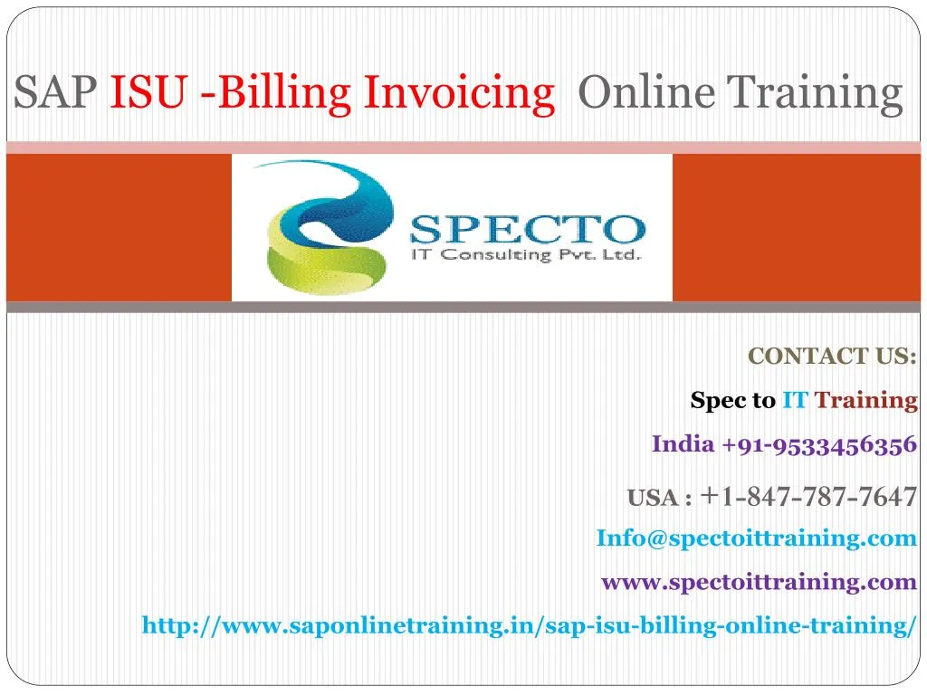 sap isu billing invoicing online training