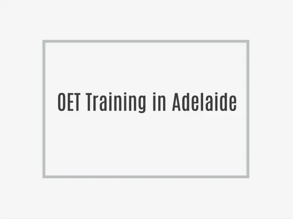 OET preparation course in Australia