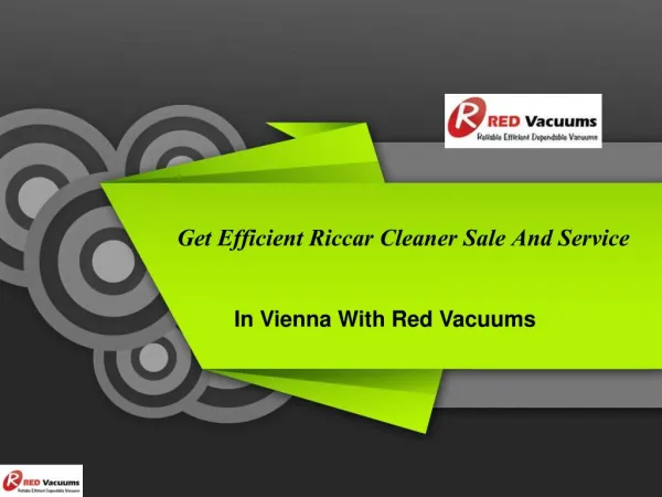 Get Efficient Riccar Cleaner Sale And Service