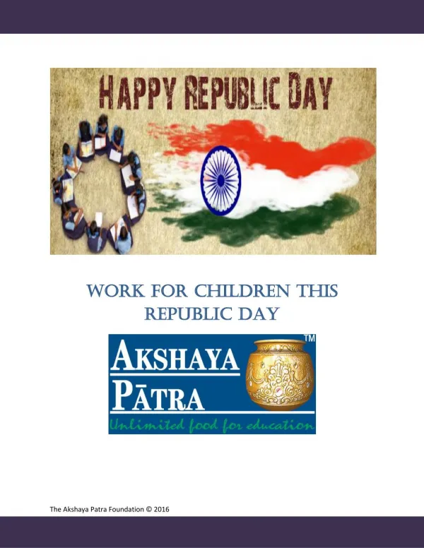 Work for Children this Republic Day