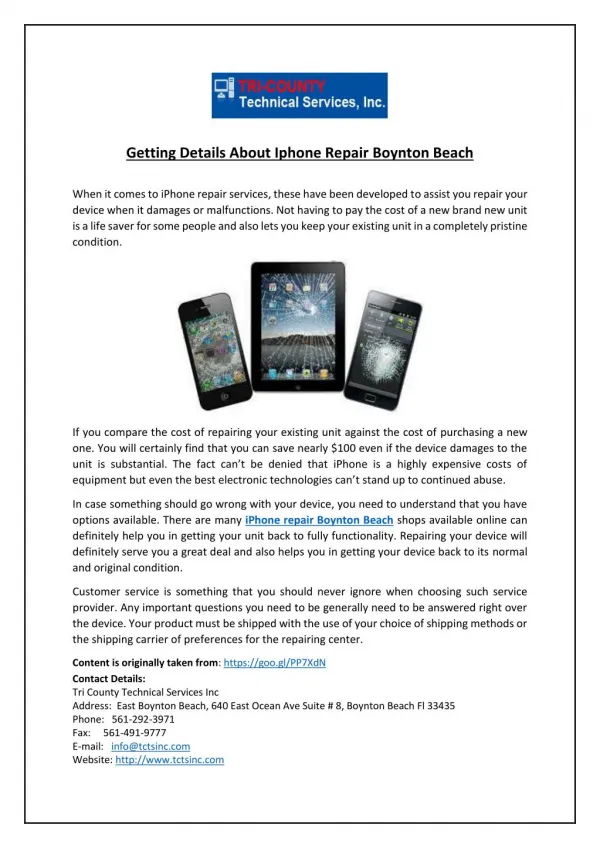 Getting Details About Iphone Repair Boynton Beach