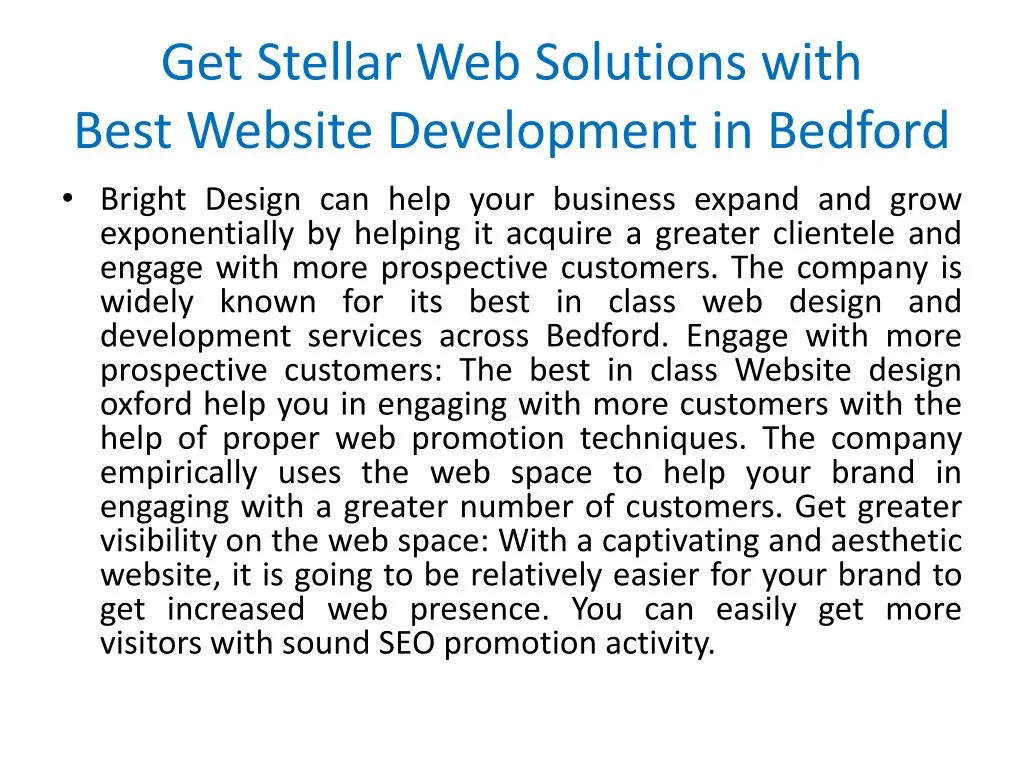 get stellar web solutions with best website development in bedford