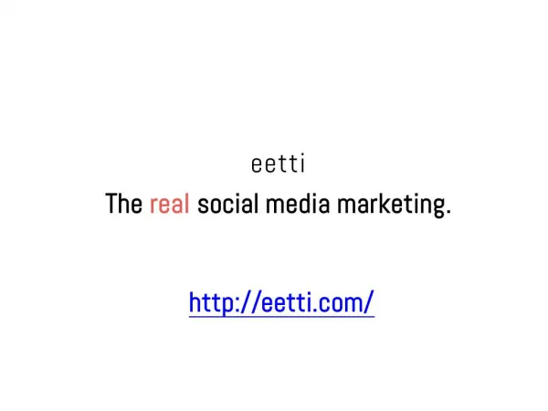 eetti-The Real Social Media Marketing Service