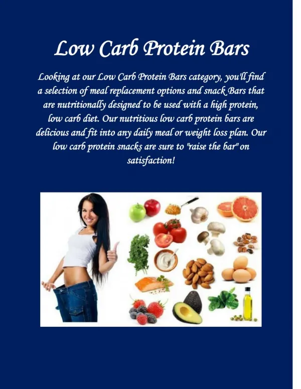 Low Carb Protein Bars