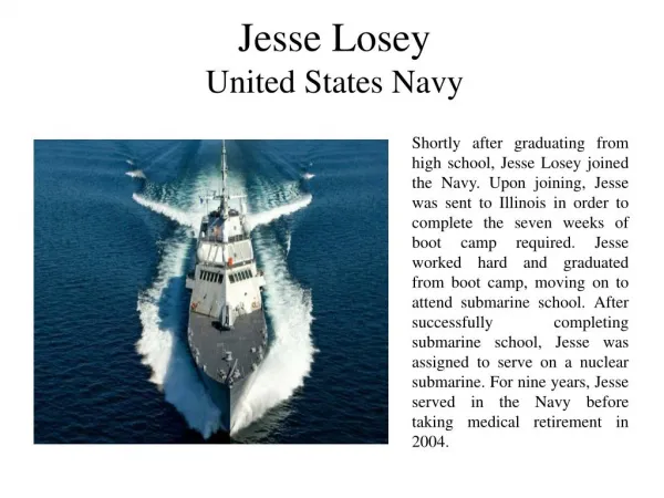 Jesse Losey - United States Navy
