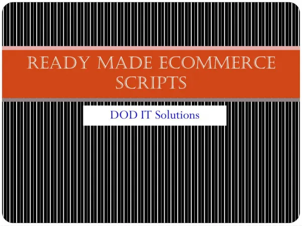 E Commerce Script