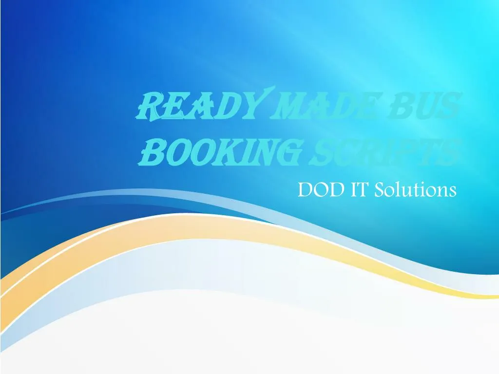ready made bus booking scripts