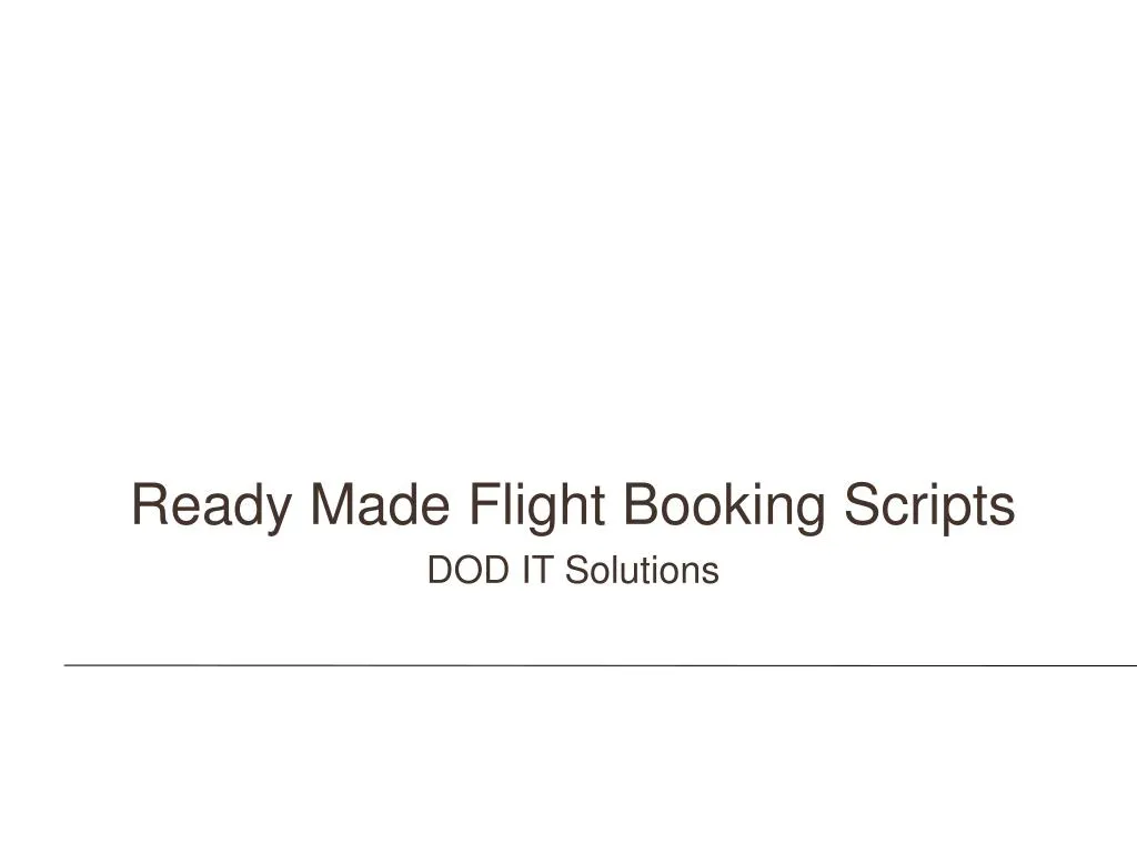 ready made flight booking scripts