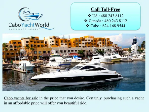 Cabo Yachts For Sale