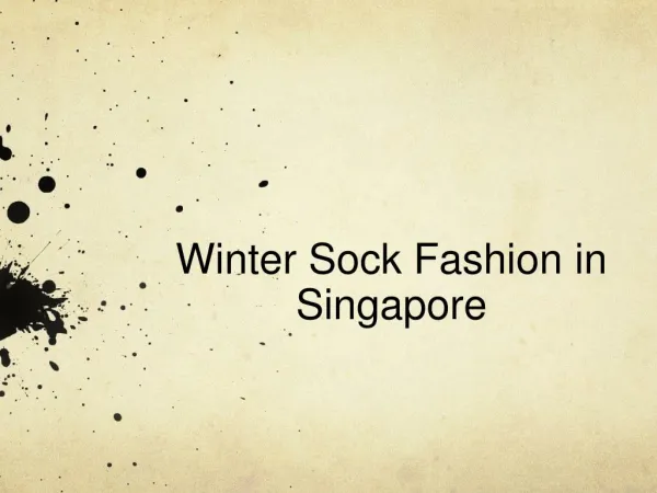 Winter Sock Fashion in Singapore.