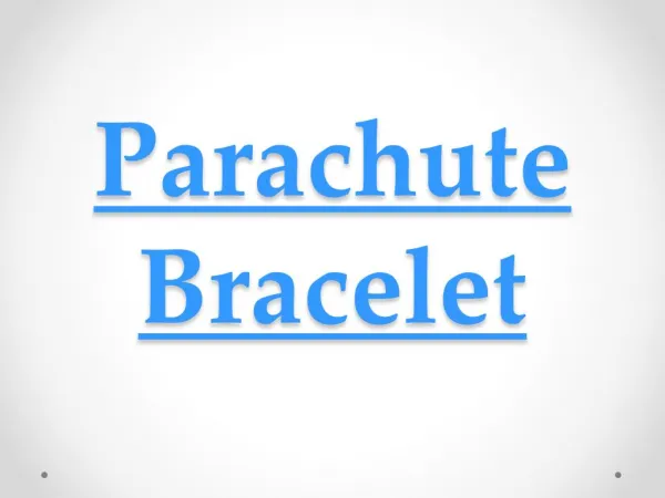 Parachute Bracelet