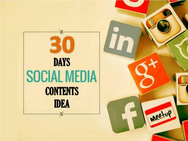 How to Make 30 Days Social Media Content Plan