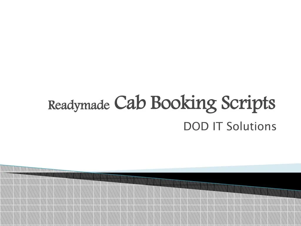 readymade cab booking scripts