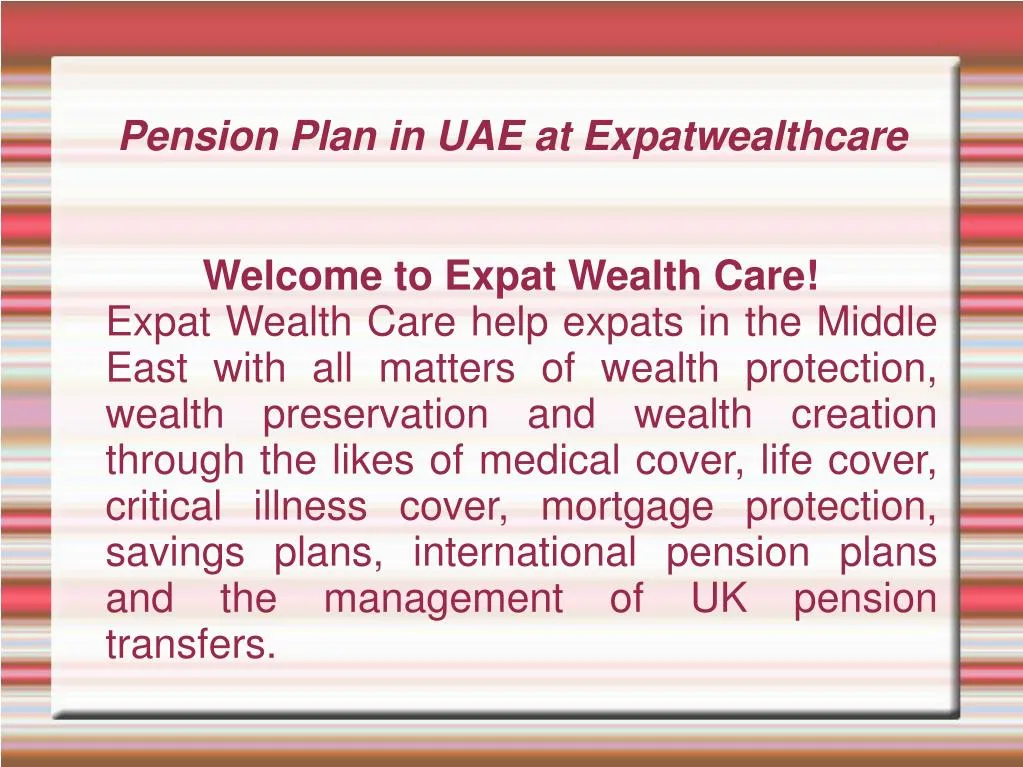 pension plan in uae at expatwealthcare