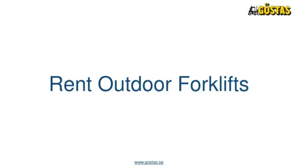 Rent Outdoor Forklifts