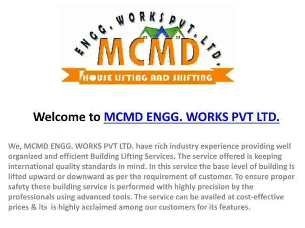 MCMD ENGG. WORKS PVT LTD.