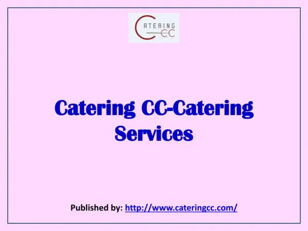Catering CC-Catering Services