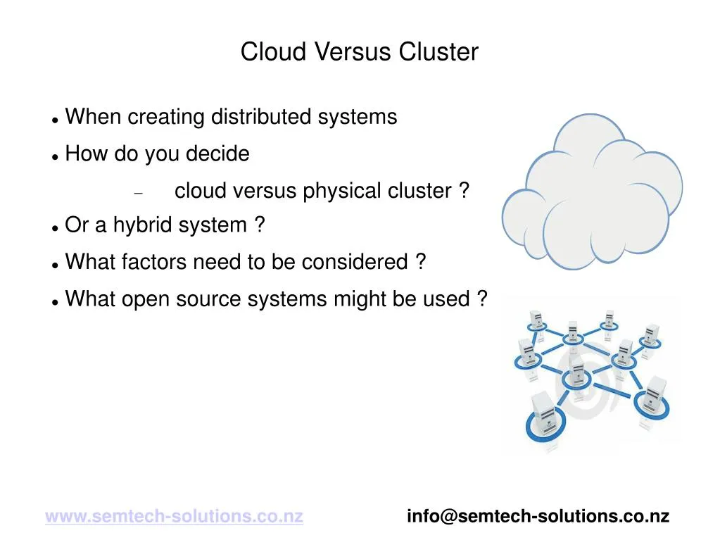 cloud versus cluster