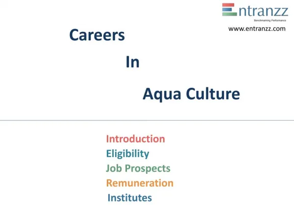 Careers In Aqua Culture