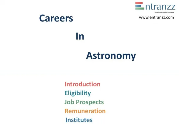 Careers In Astronomy