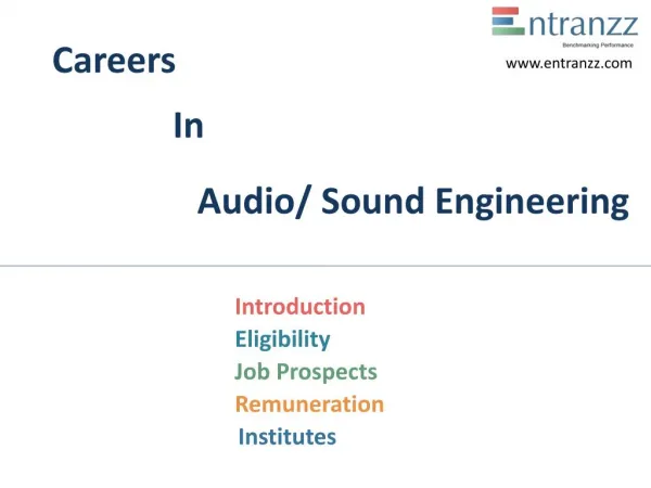 Careers In Audio Sound Engineering