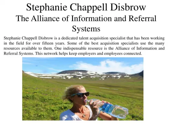 Stephanie Chappell Disbrow The Alliance of Information and Referral Systems