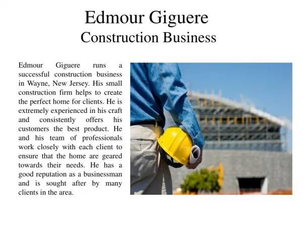 Edmour Giguere Construction Business