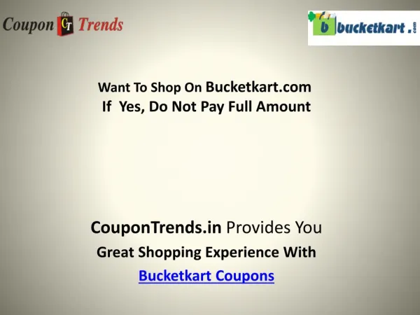 bucket kart coupons