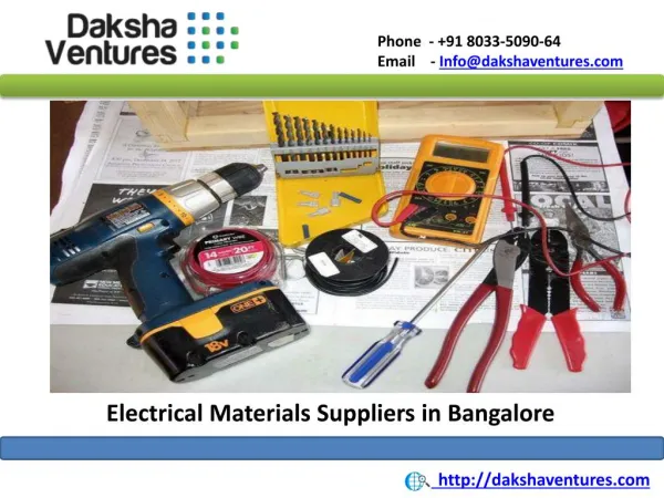 Electrical Materials Suppliers in Bangalore,India