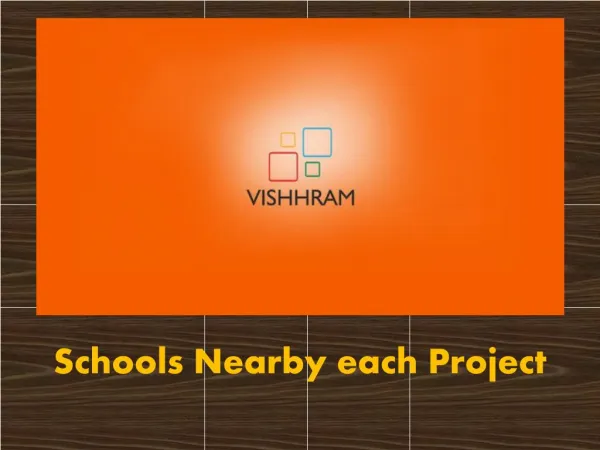 Schools Nearby Each Project