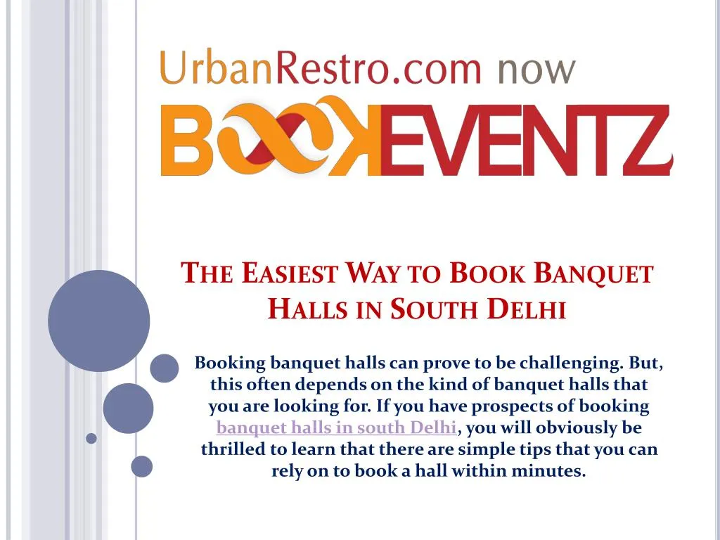 the easiest way to book banquet halls in south delhi