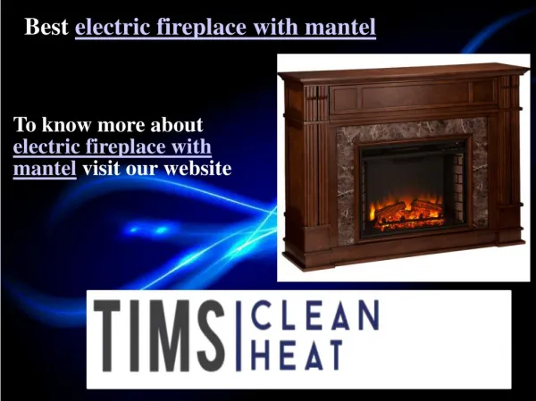 Electric fireplace with mantel