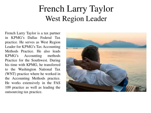 French Larry Taylor West Region Leader