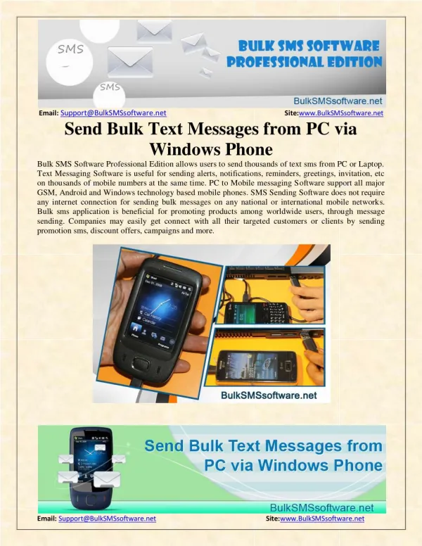 Send Bulk Text Messages from PC via Windows Phone