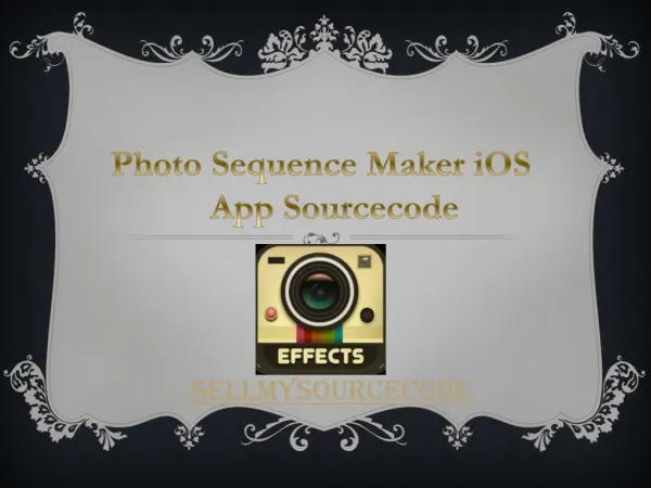 Photo Sequence Maker iOS Sourcecode