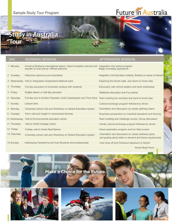 Study Tour Programs Australia And New Zealand