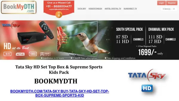 Tata Sky HD Supreme Sports Kids Pack- Bookmydth.com/Tatasky