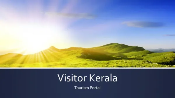 Visitor kerala | Tourism Portal
