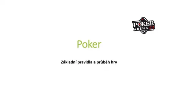Poker - pravidla a průběh hry