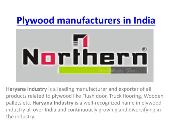 Plywood manufacturers in India